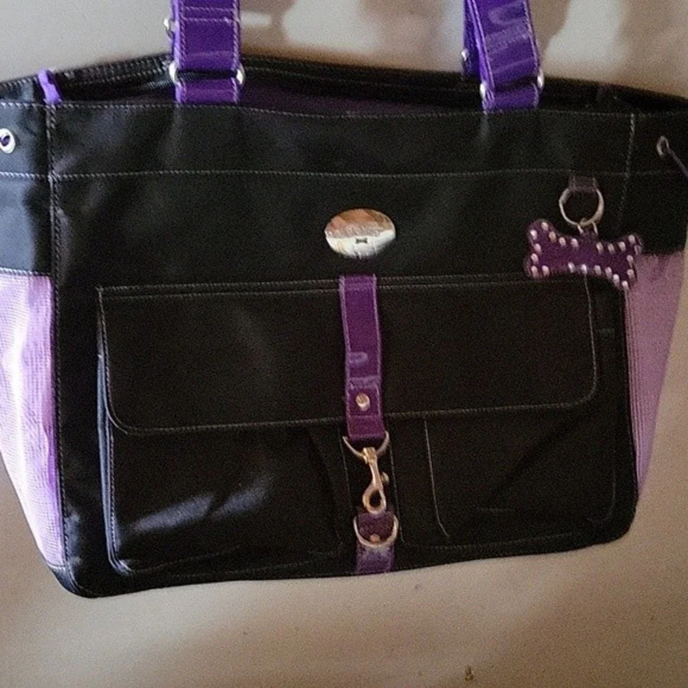 FETCHING Brand Classic small pet carrier purple